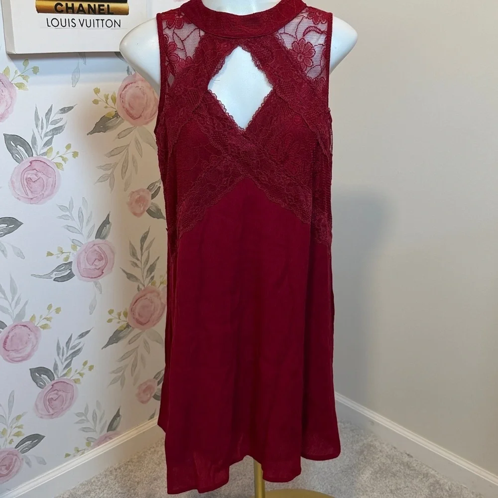 altar'd state red lace dress Altar'd State | Ruby Mini Dress | RED | Material: 100% Cotton Lining: 100% Cotton